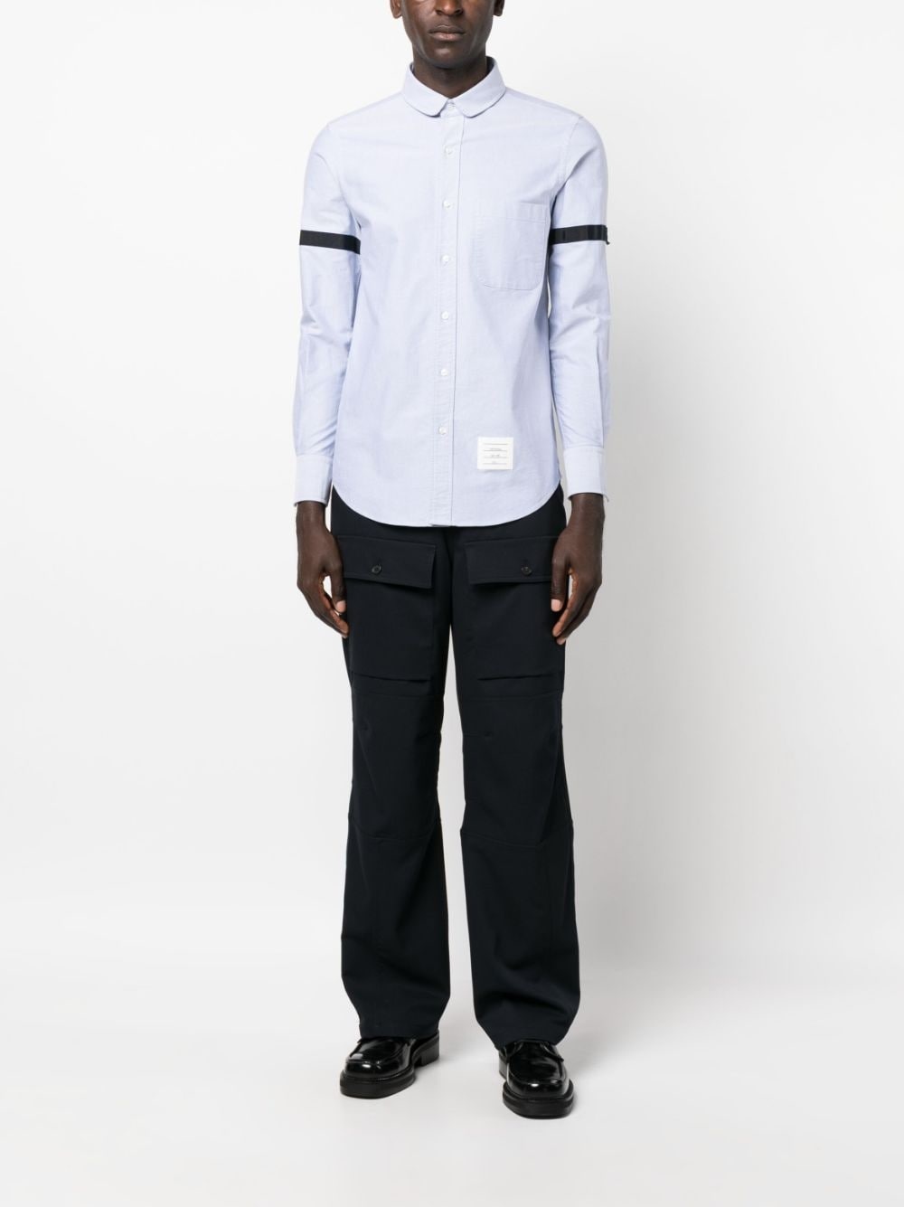 grosgrain-armband poplin shirt - 2