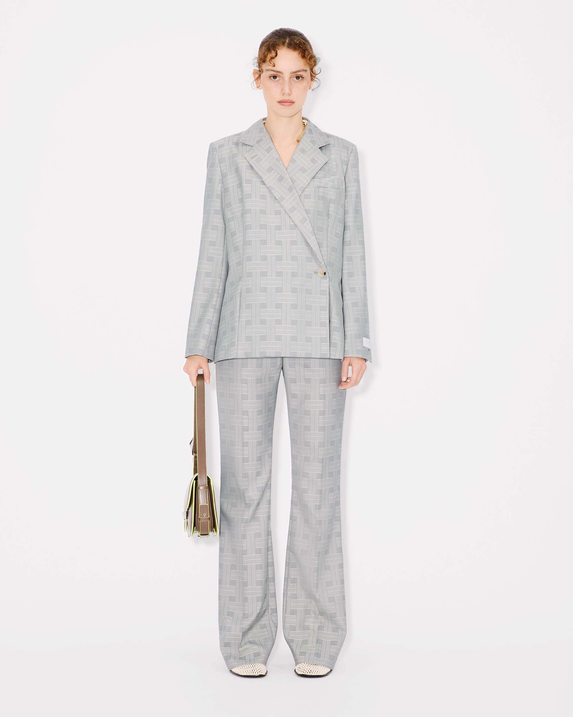 'KENZO Weave' flared pants in jacquard wool - 3