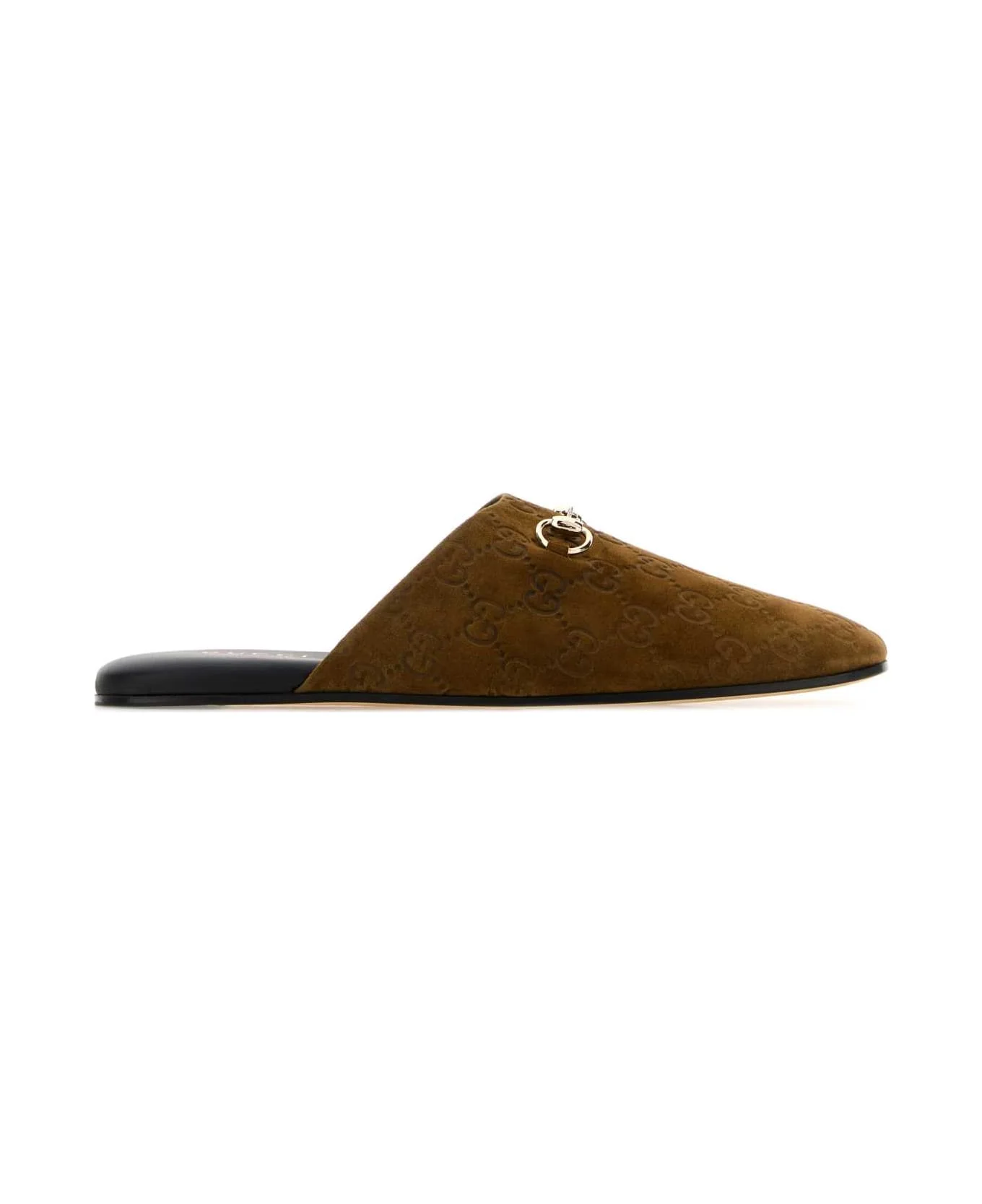 Camel Suede Slippers - 1