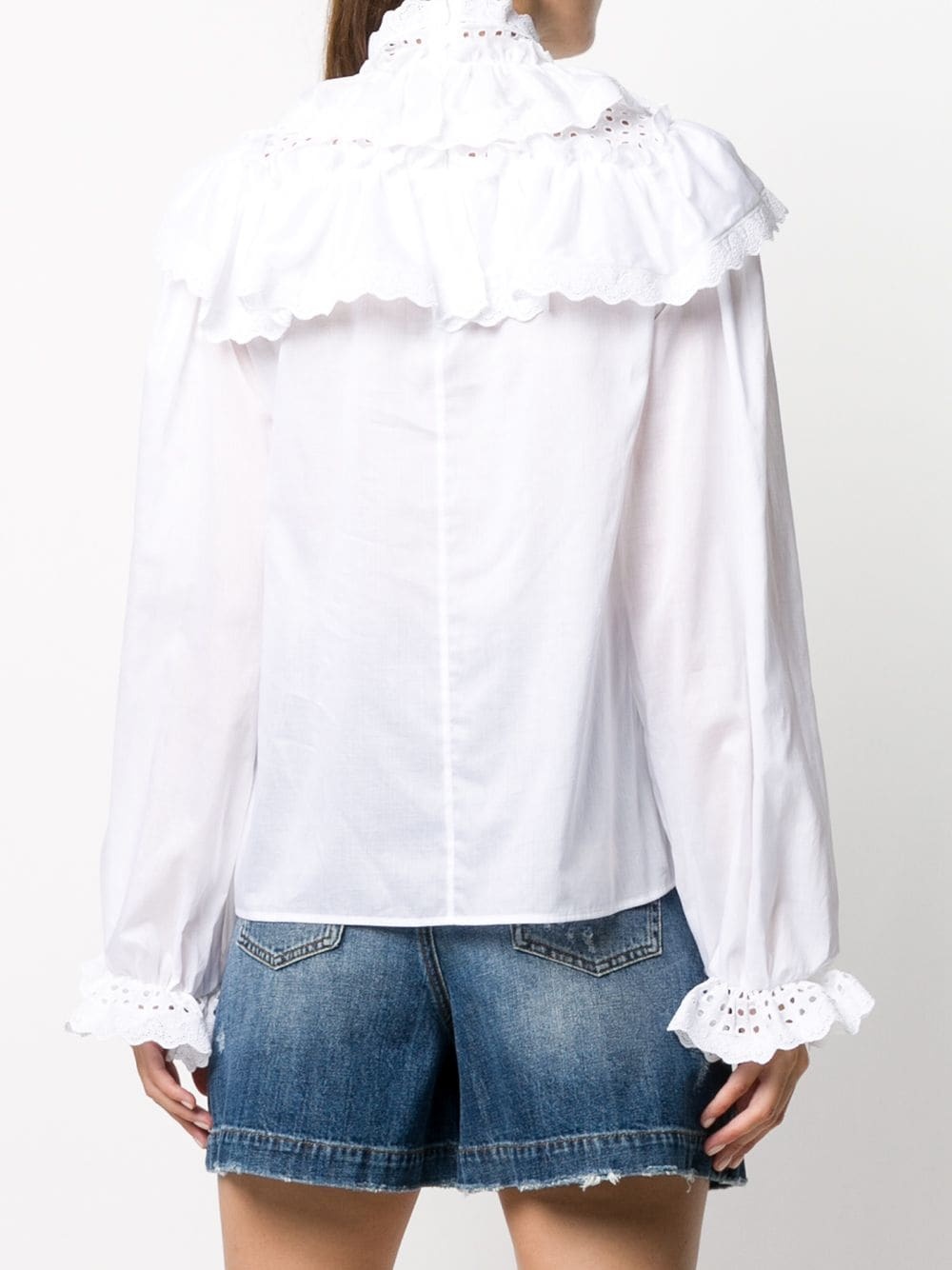 flounce-detail blouse - 4