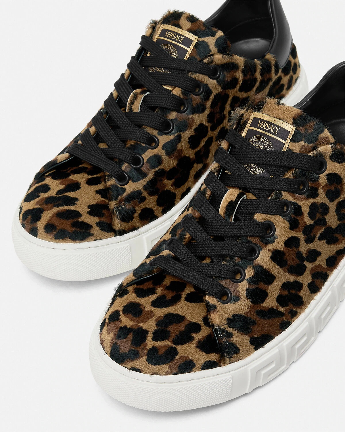 Leopard Greca Sneakers - 5