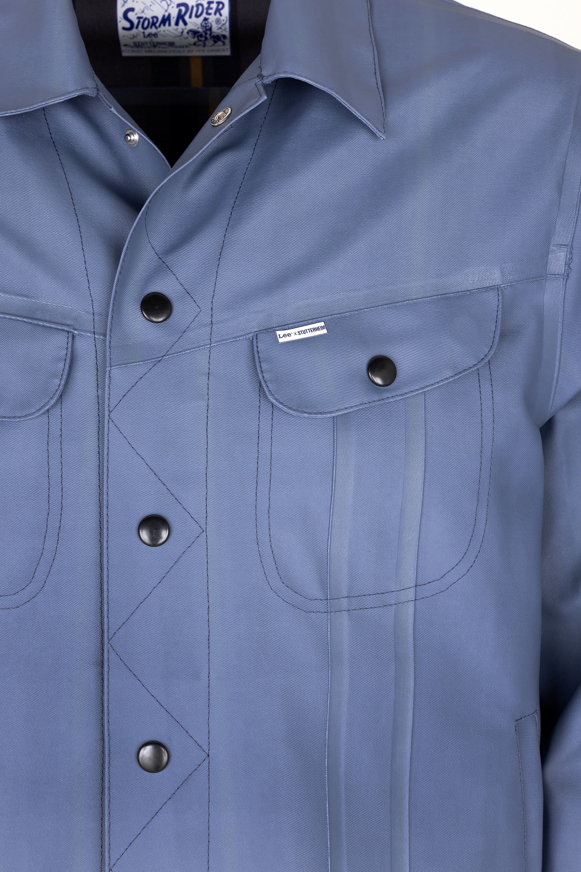 Men's Lee® x STUTTERHEIM Storm Rider™ Jacket Ash Blue - 8