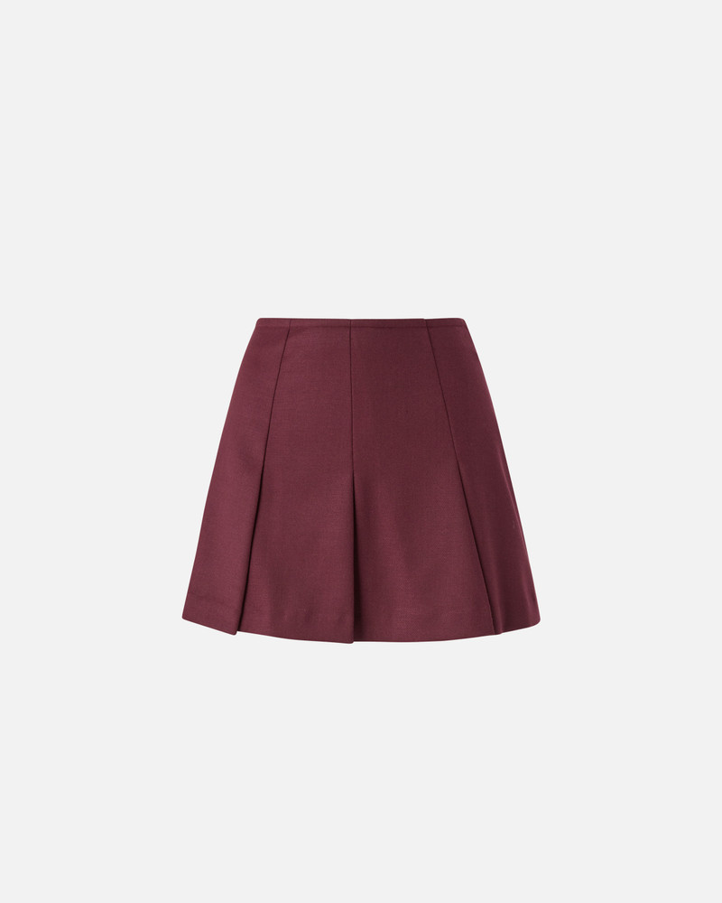 PLEATED WOOL-BLEND MINI SKIRT 1