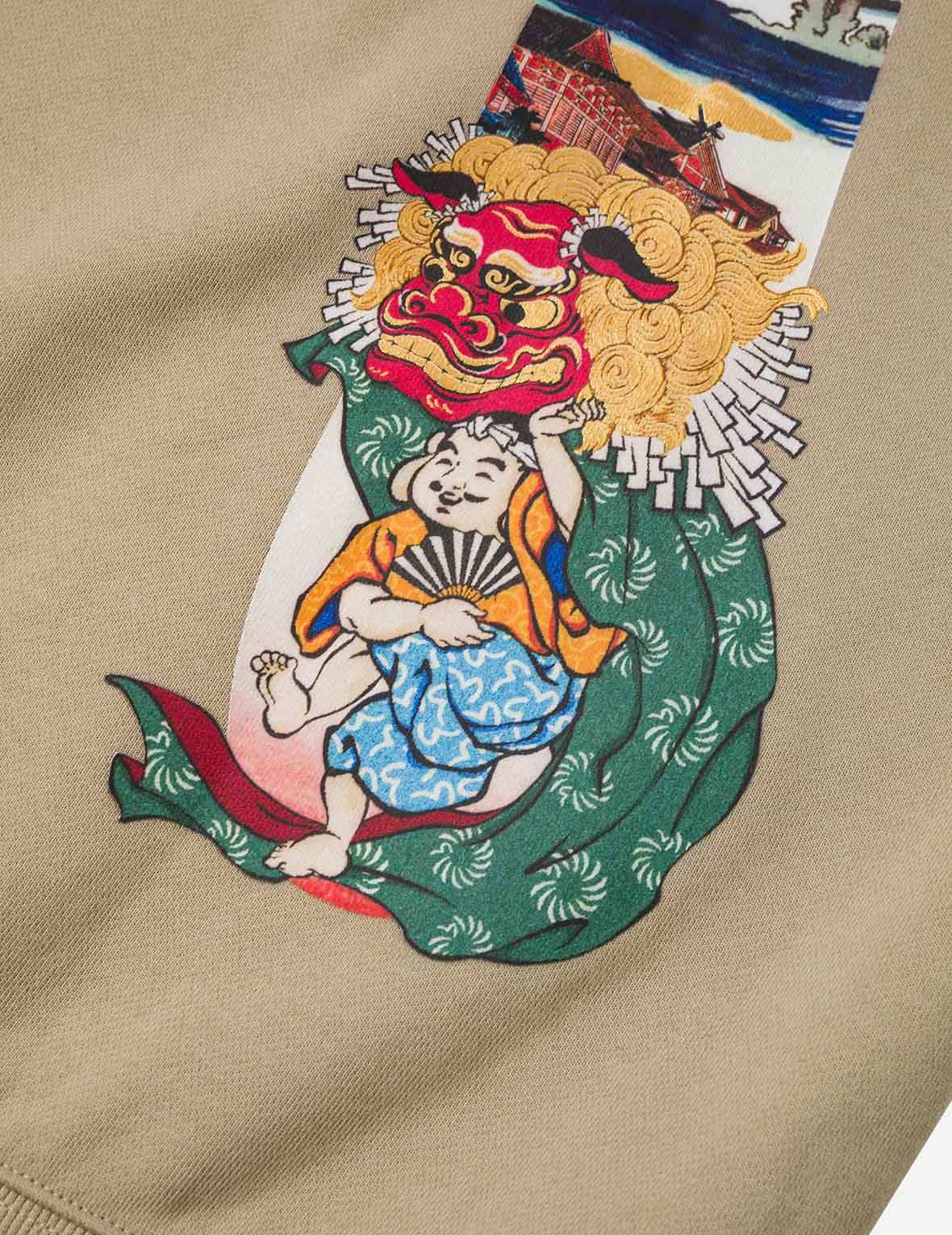 Godhead Lion Dance Daicock Print Loose Fit Sweatshirt - 5