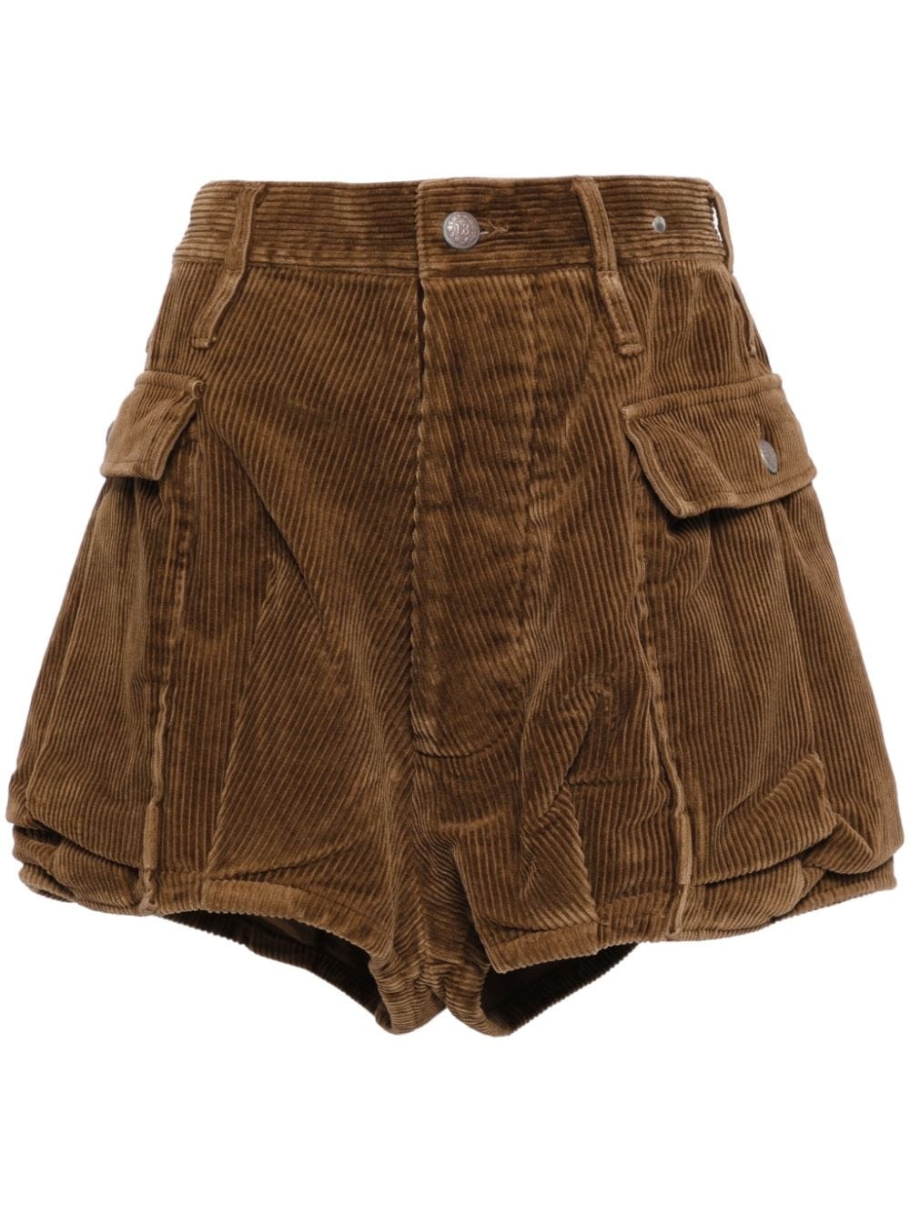 corduroy cargo shorts - 1