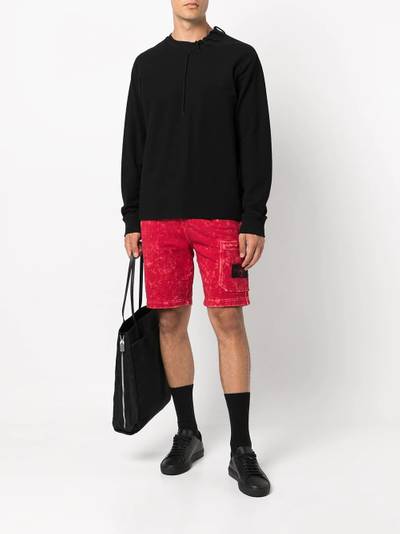 Stone Island bleach-wash knee-length shorts outlook