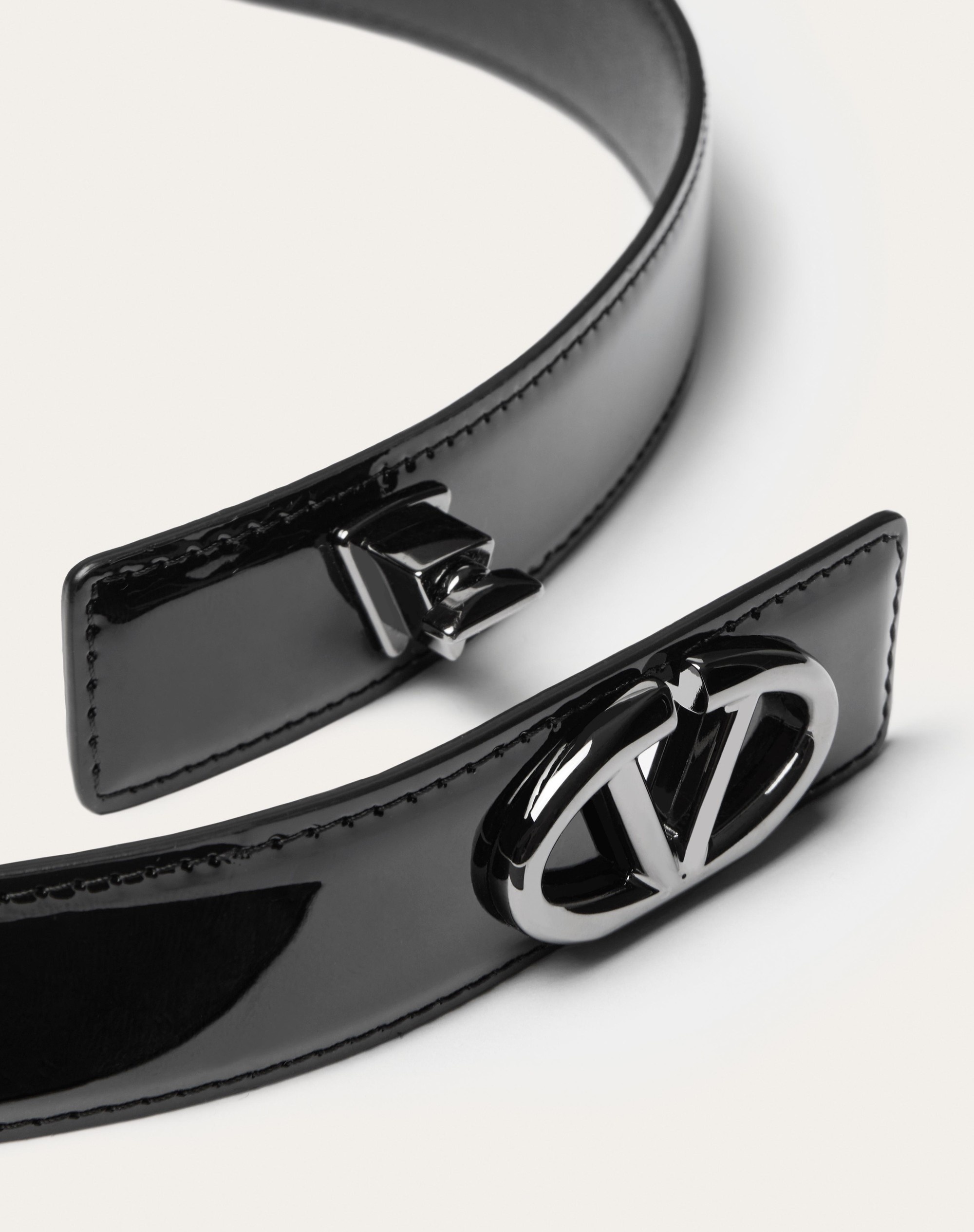 VLOGO THE BOLD EDITION 30 MM PATENT LEATHER BELT - 2