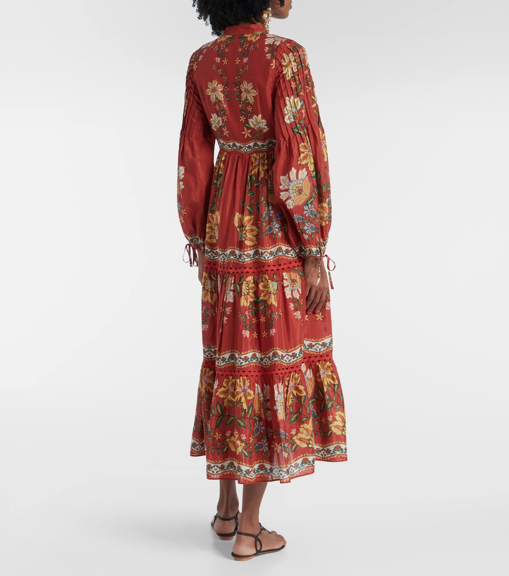 Garden Delight cotton-blend midi dress - 3