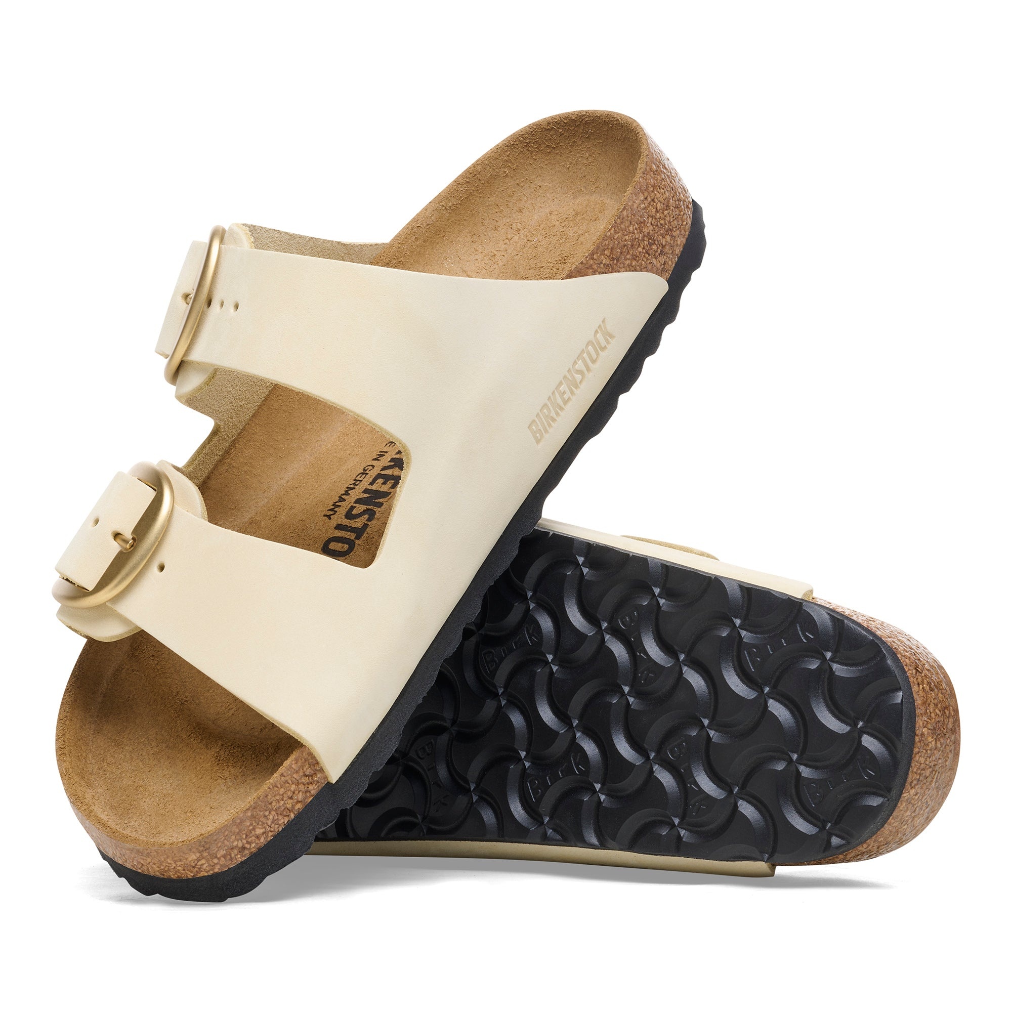 (WMNS) Birkenstock Arizona Big Buckle Nubuk Leather Narrow Fit 'Beige' 1026585 - 5