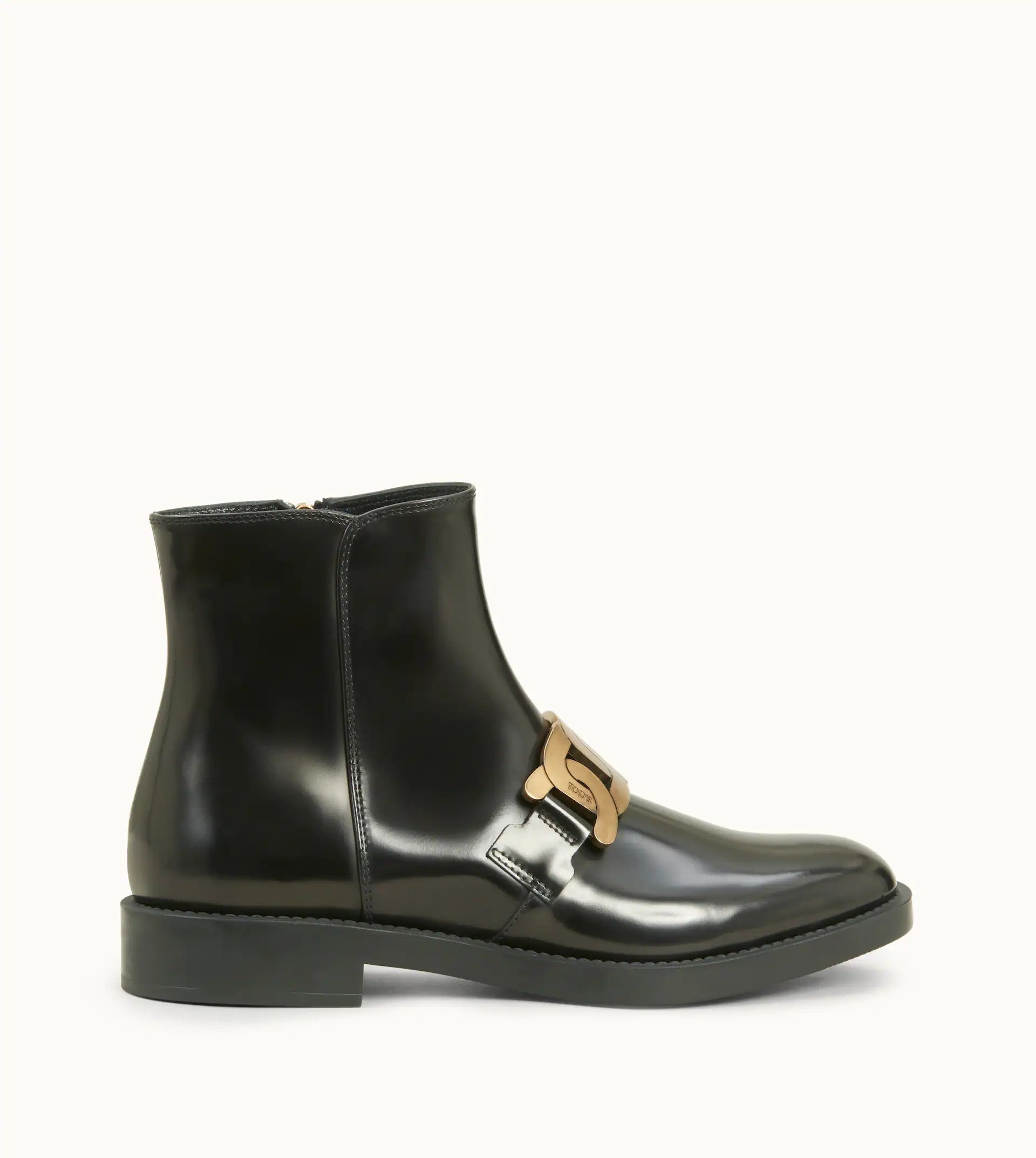 KATE ANKLE BOOTS IN LEATHER - BLACK - 1