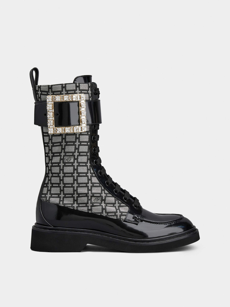 Viv' Rangers Strass Buckle Boots in Fabrics 1