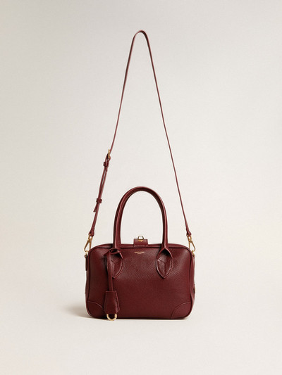 Golden Goose Vita Bag in burgundy sheepskin leather with gold details outlook