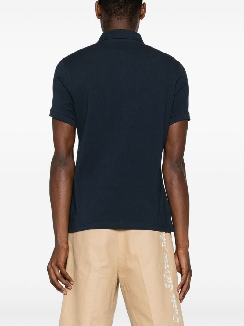 logo-embroidered cotton polo shirt 4