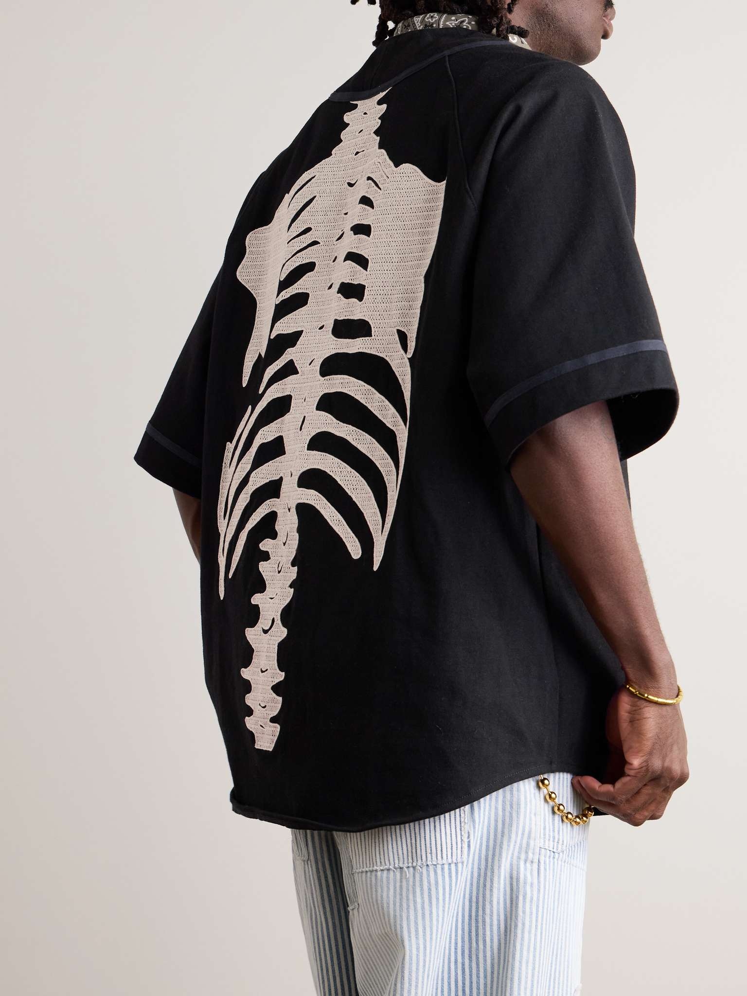 Oversized Logo-Appliquéd Cotton-Jersey Shirt - 4