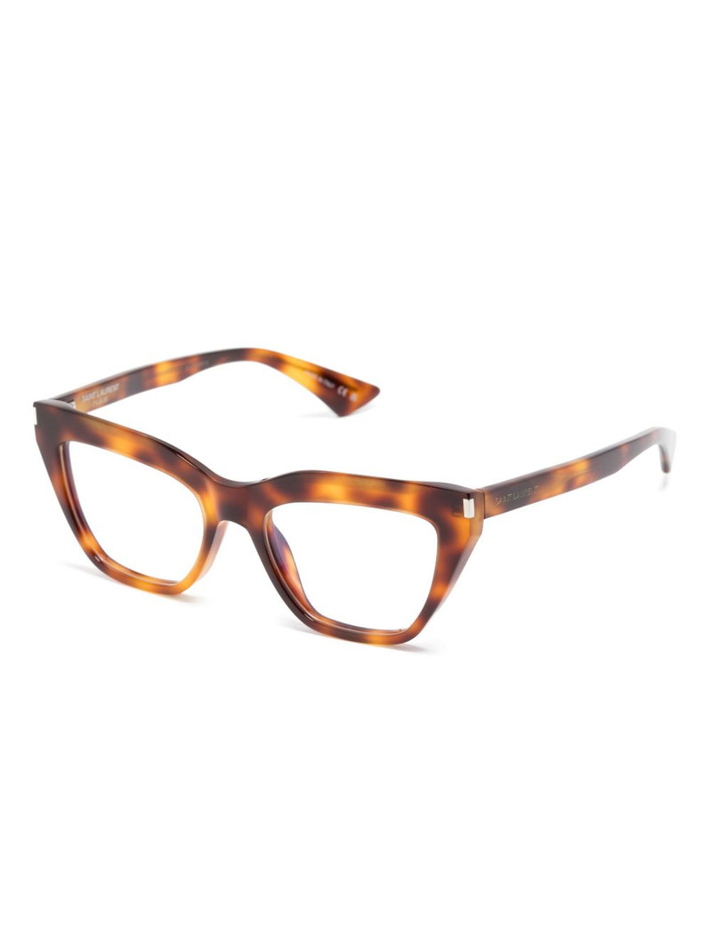 SAINT LAURENT tortoiseshell cat-eye glasses outlook