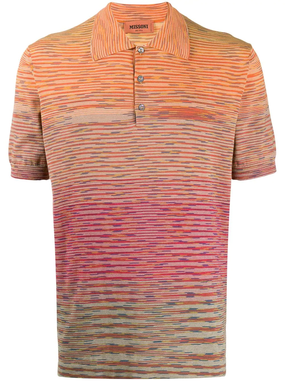 abstract stripe polo shirt - 1