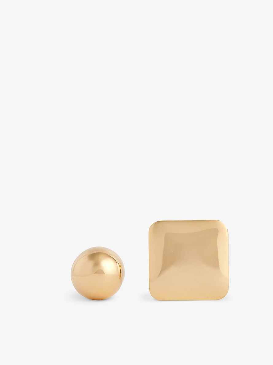 Les Rond Carre brass earrings - 1