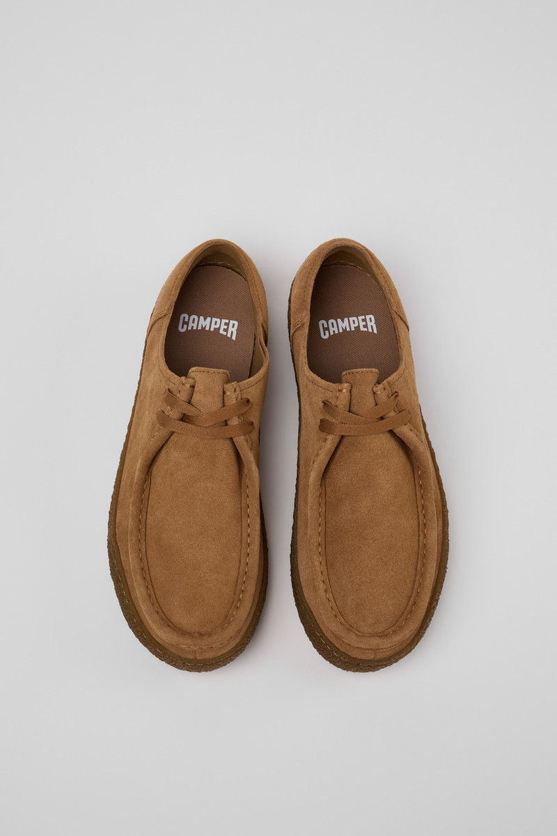 Brown Suede Leather Shoes for Men. 5