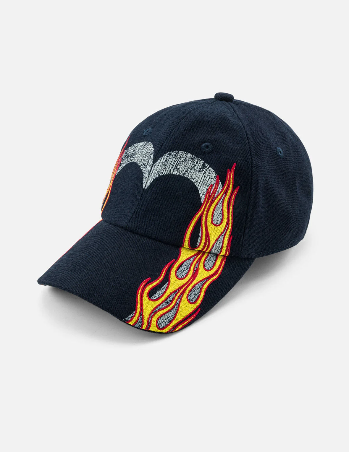 Flaming Daicock Embroidered Baseball Cap - 1