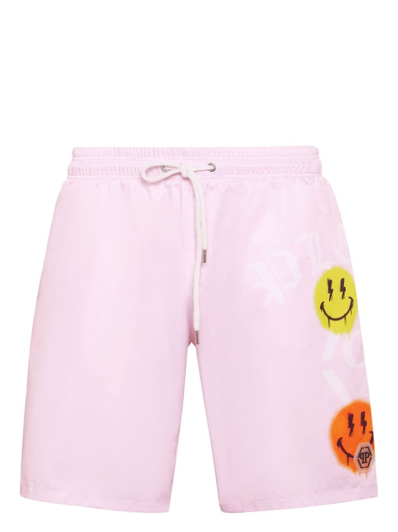 logo-print swim shorts 1