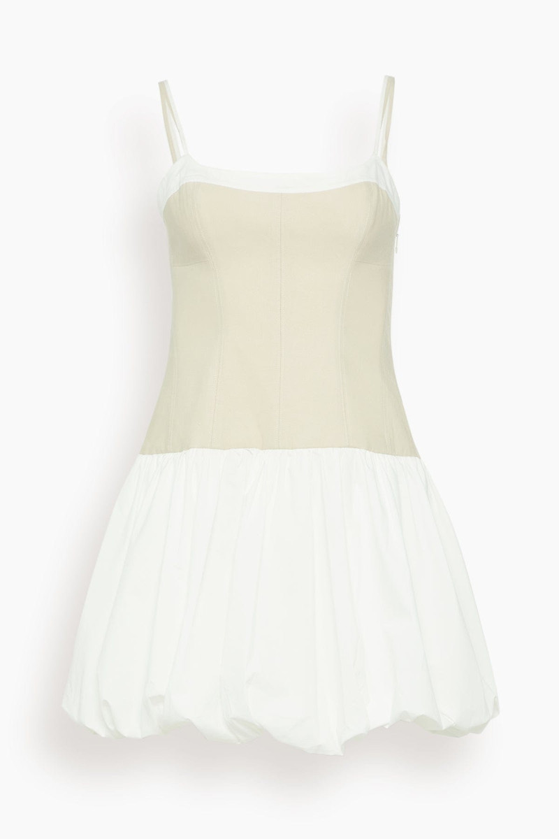 Fifi Sleeveless Bubble Mini Dress in Sand Multi - 1