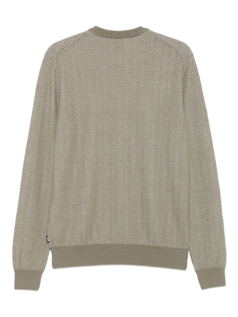 BOSS herringbone-pattern sweater outlook