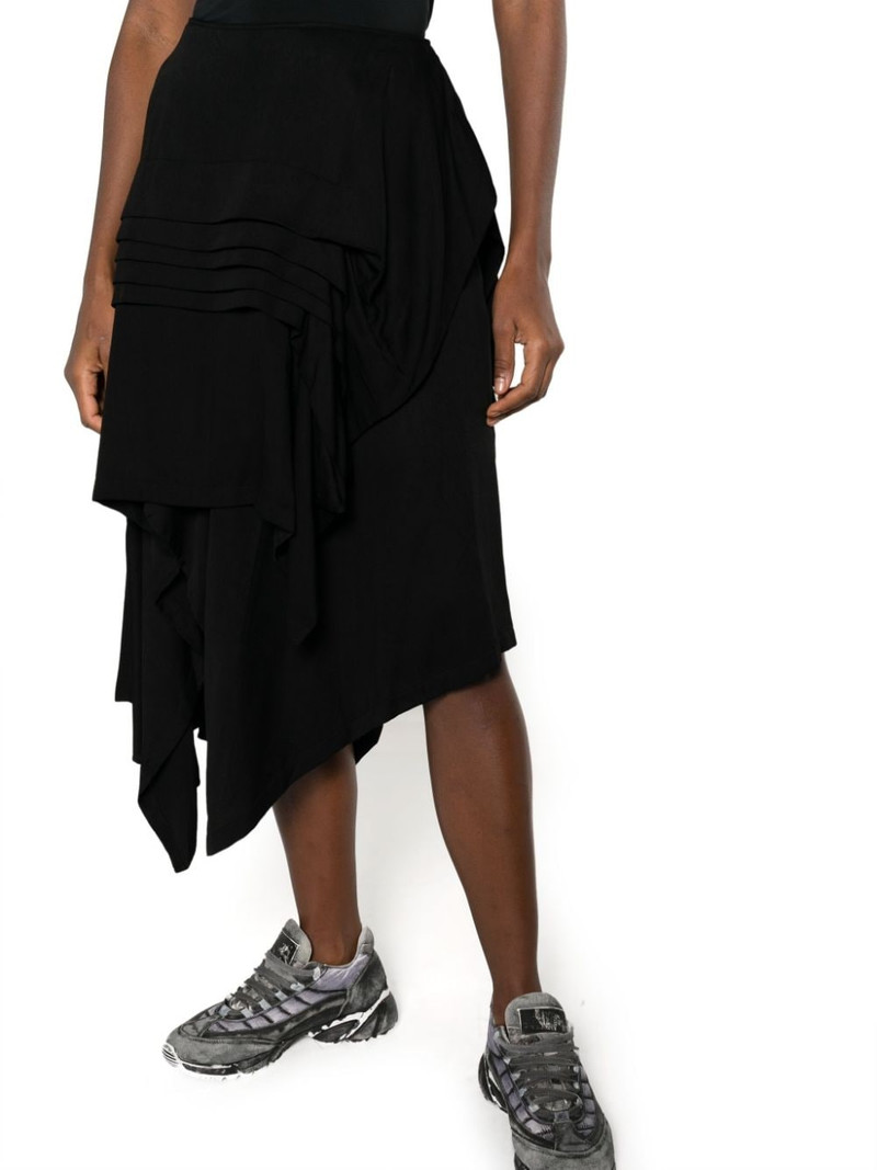 asymmetric wool-blend midi skirt 5