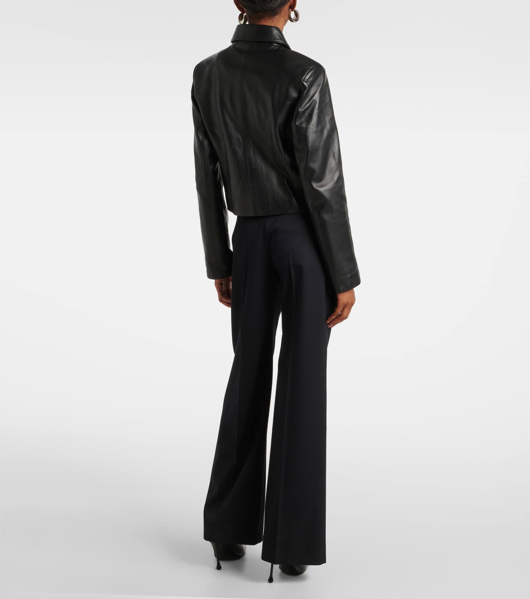 Bleeker cropped leather jacket - 3