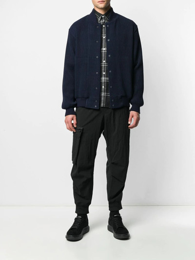 ISSEY MIYAKE ribbed bomber jacket outlook