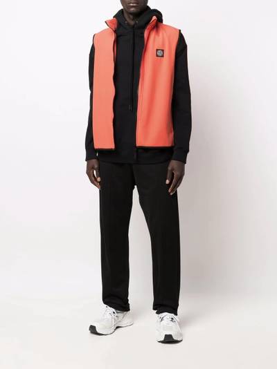 Stone Island logo patch zipped waistcoat outlook