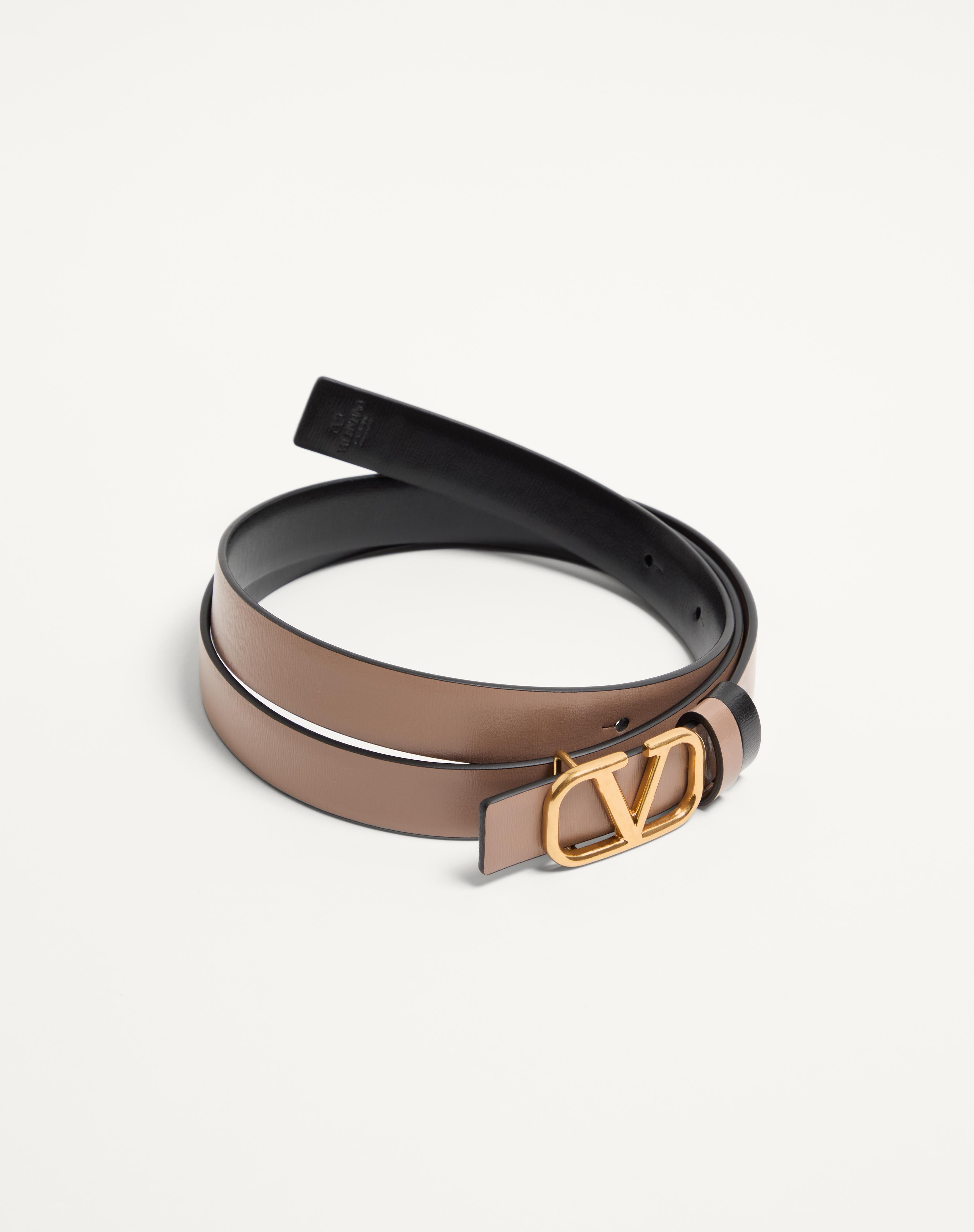 REVERSIBLE VLOGO SIGNATURE BELT IN GLOSSY CALFSKIN 20 MM - 2