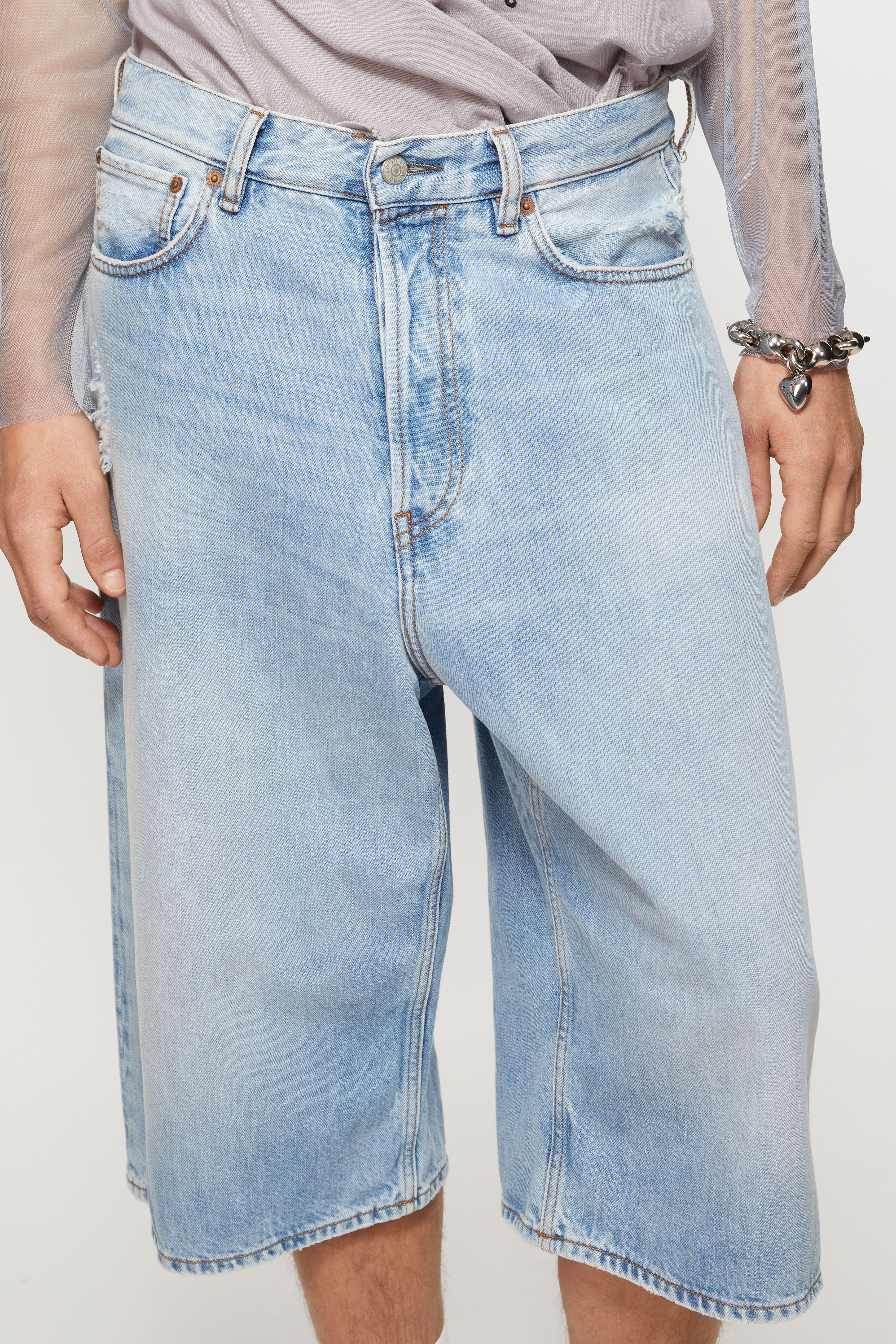 Denim shorts - Loose fit - Light blue - 5