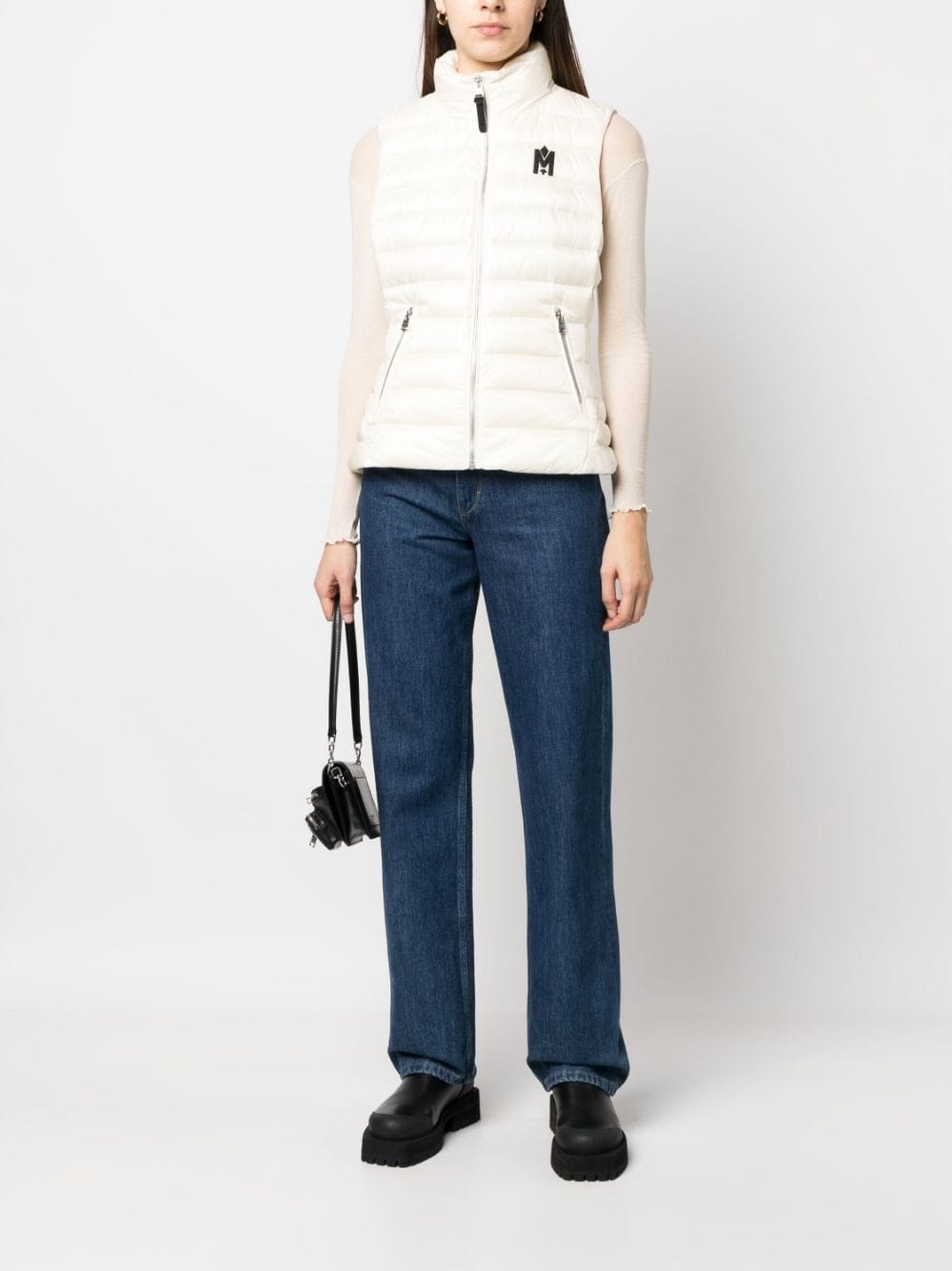 logo-patch puffer gilet - 2
