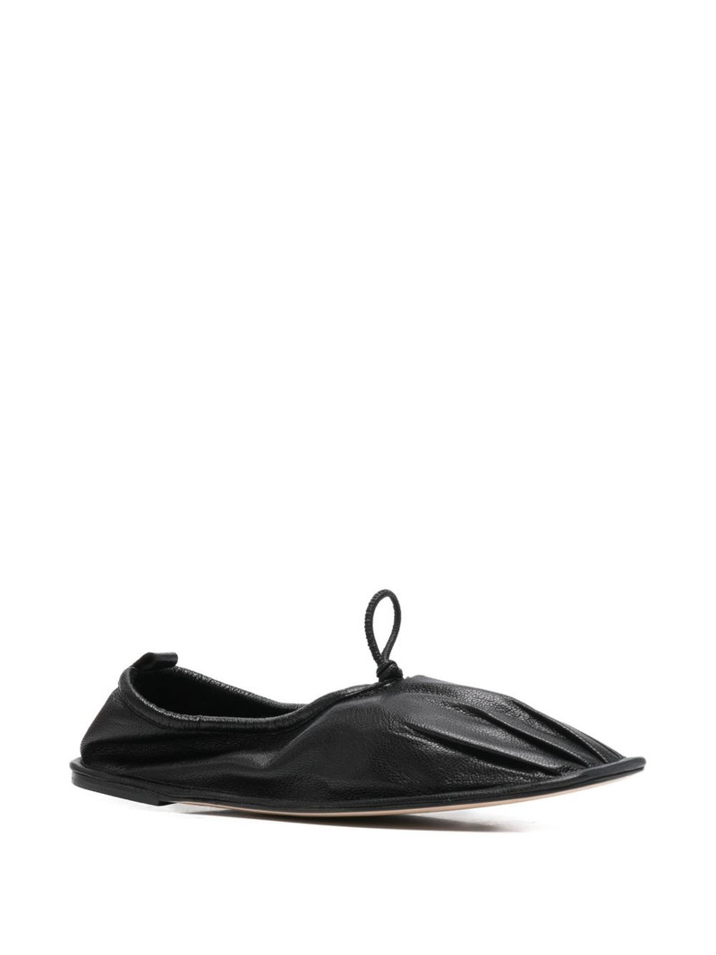 HEREU Puntera gathered ballet flats outlook