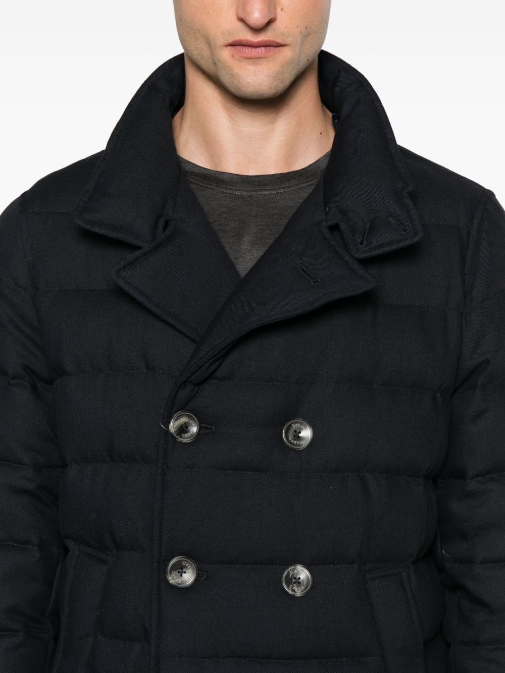 quilted double-breasted jacket - 6