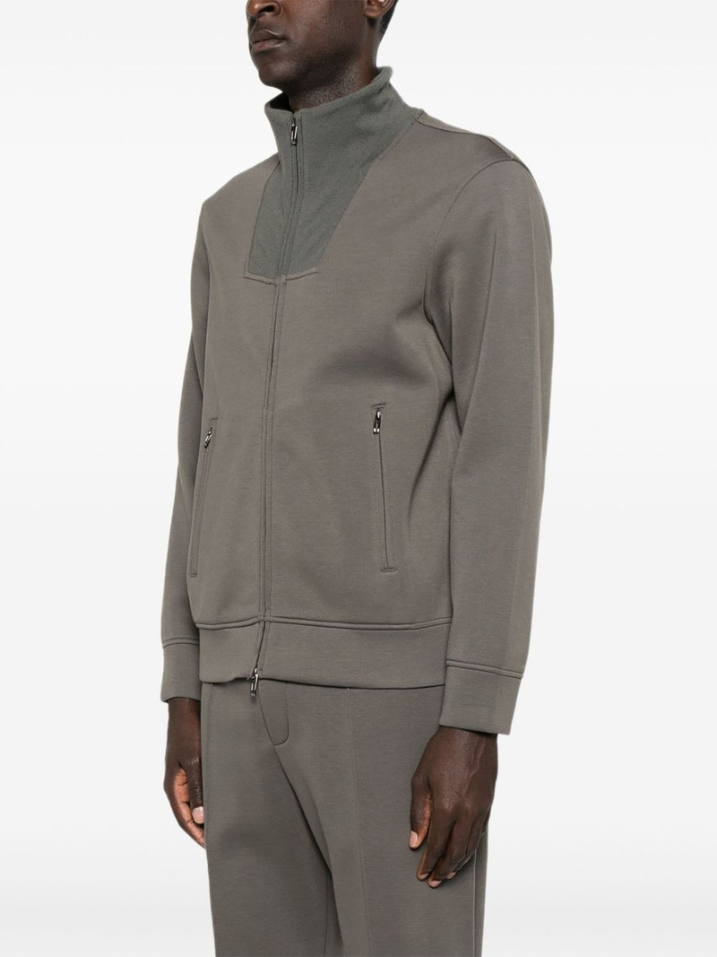 zip-front panelled sweater 3