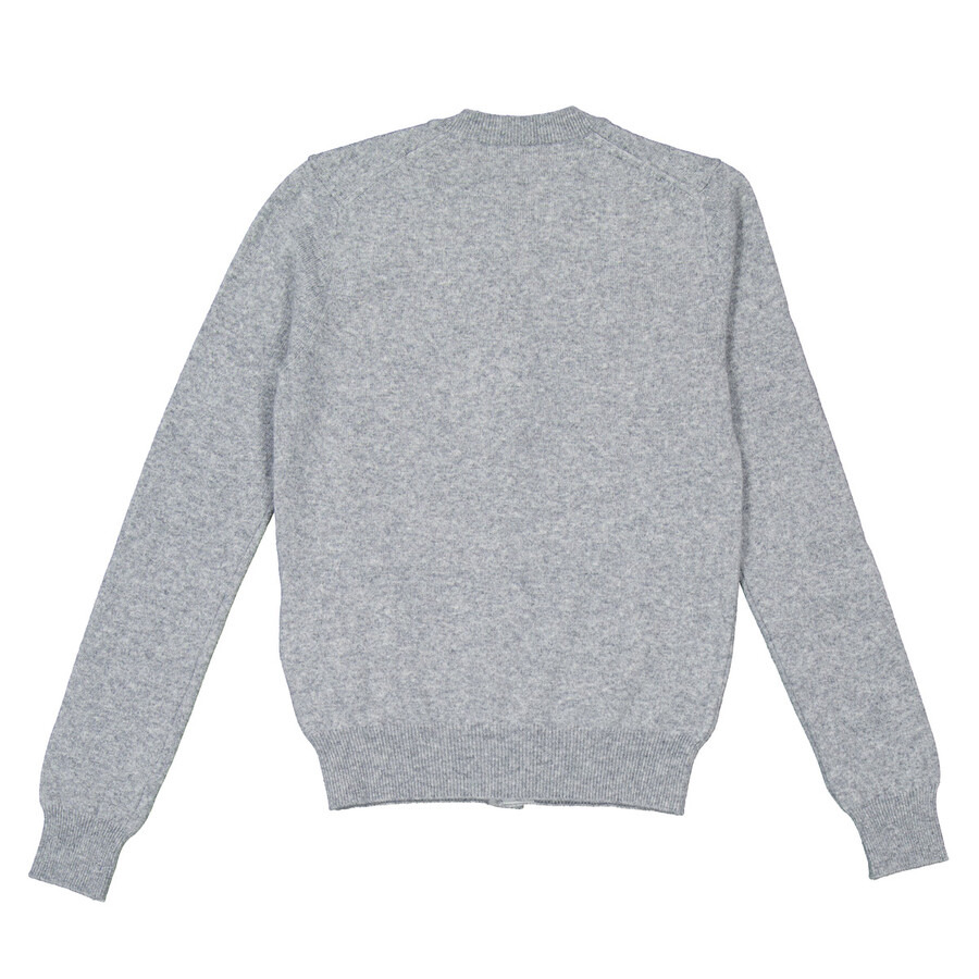 Comme Des Garcons Black Heart Logo Cardigan In Grey - 6