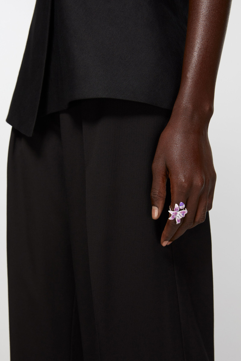 Acne Studios Flower ring - Silver/light purple outlook