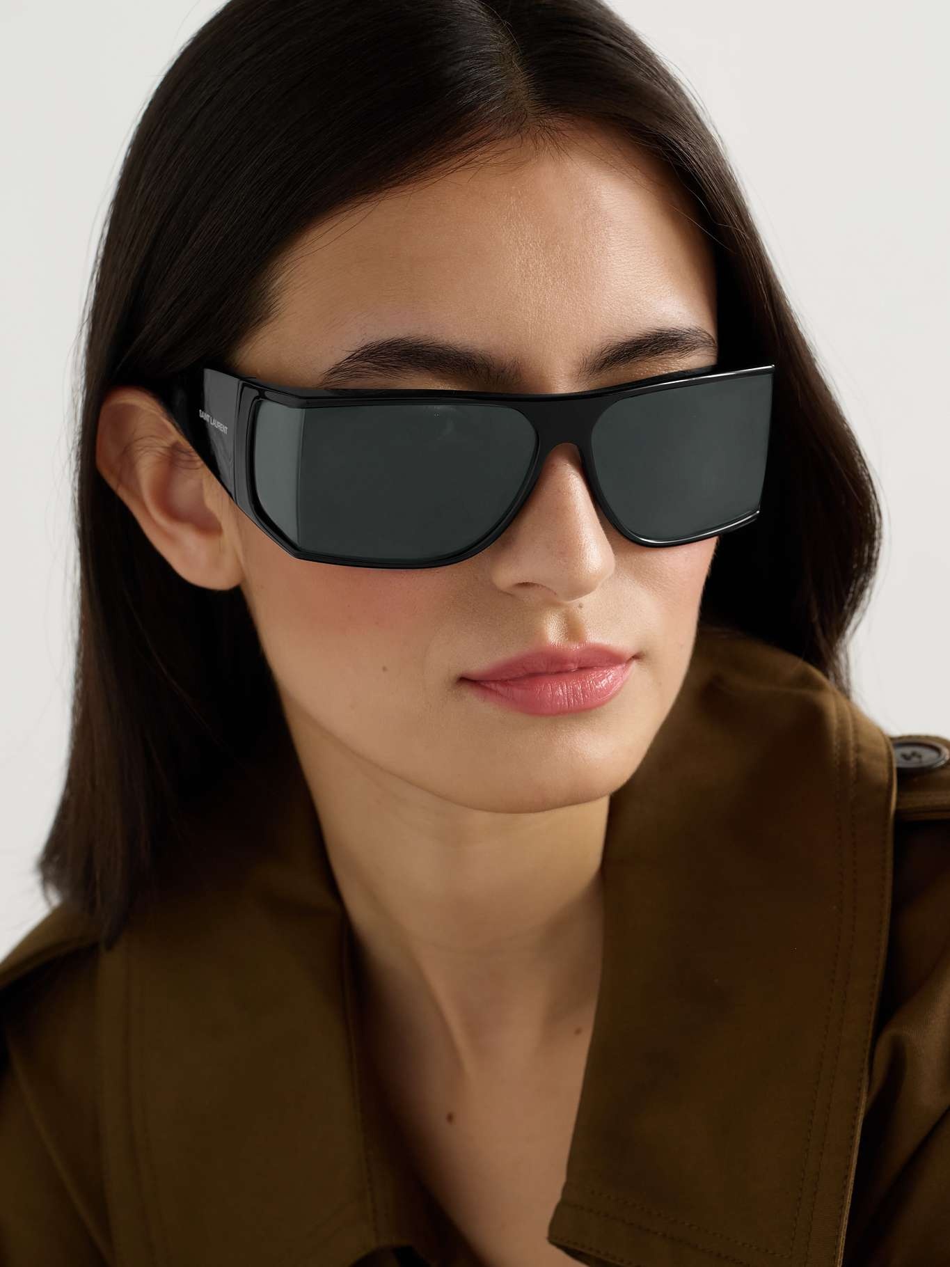 Oversized D-frame acetate sunglasses Black - 2