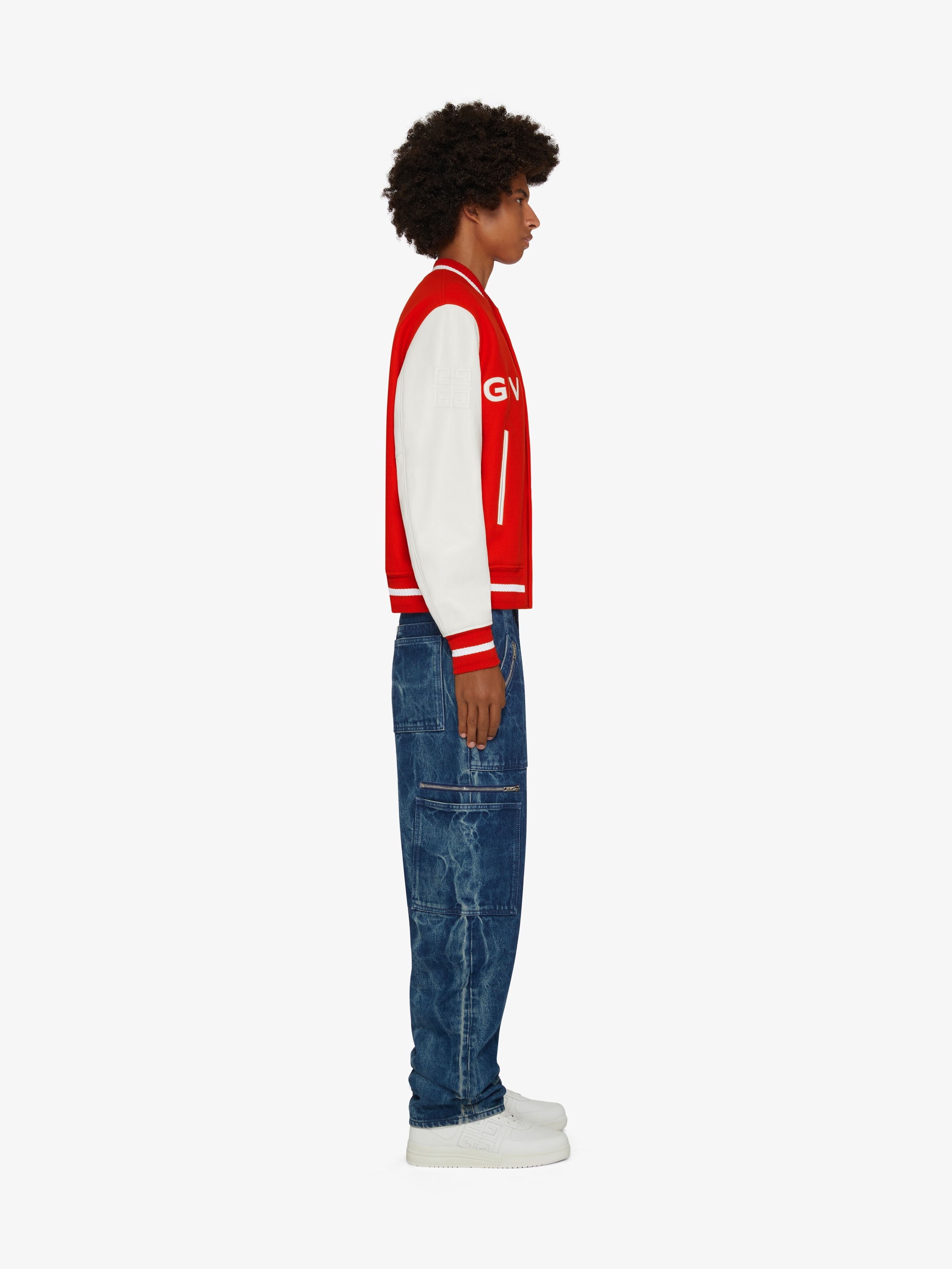 GIVENCHY VARSITY JACKET IN WOOL AND LEATHER - 3
