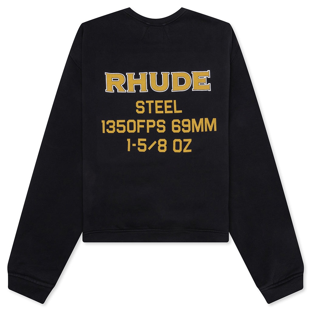 RHUDE STEEL CREWNECK - VINTAGE BLACK - 2