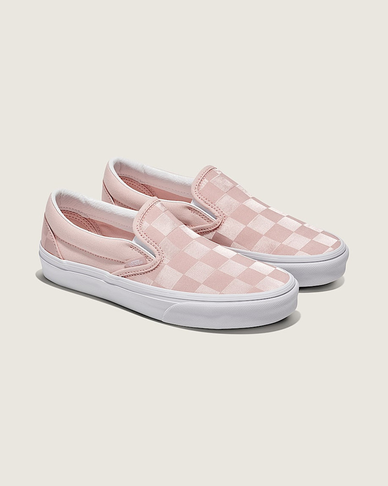 Vans Classic Slip-On Checkerboard Satin Shoe outlook