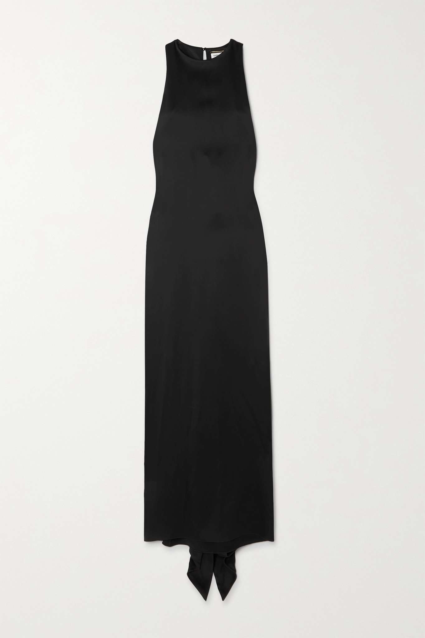 Draped satin-crepe maxi dress - 1