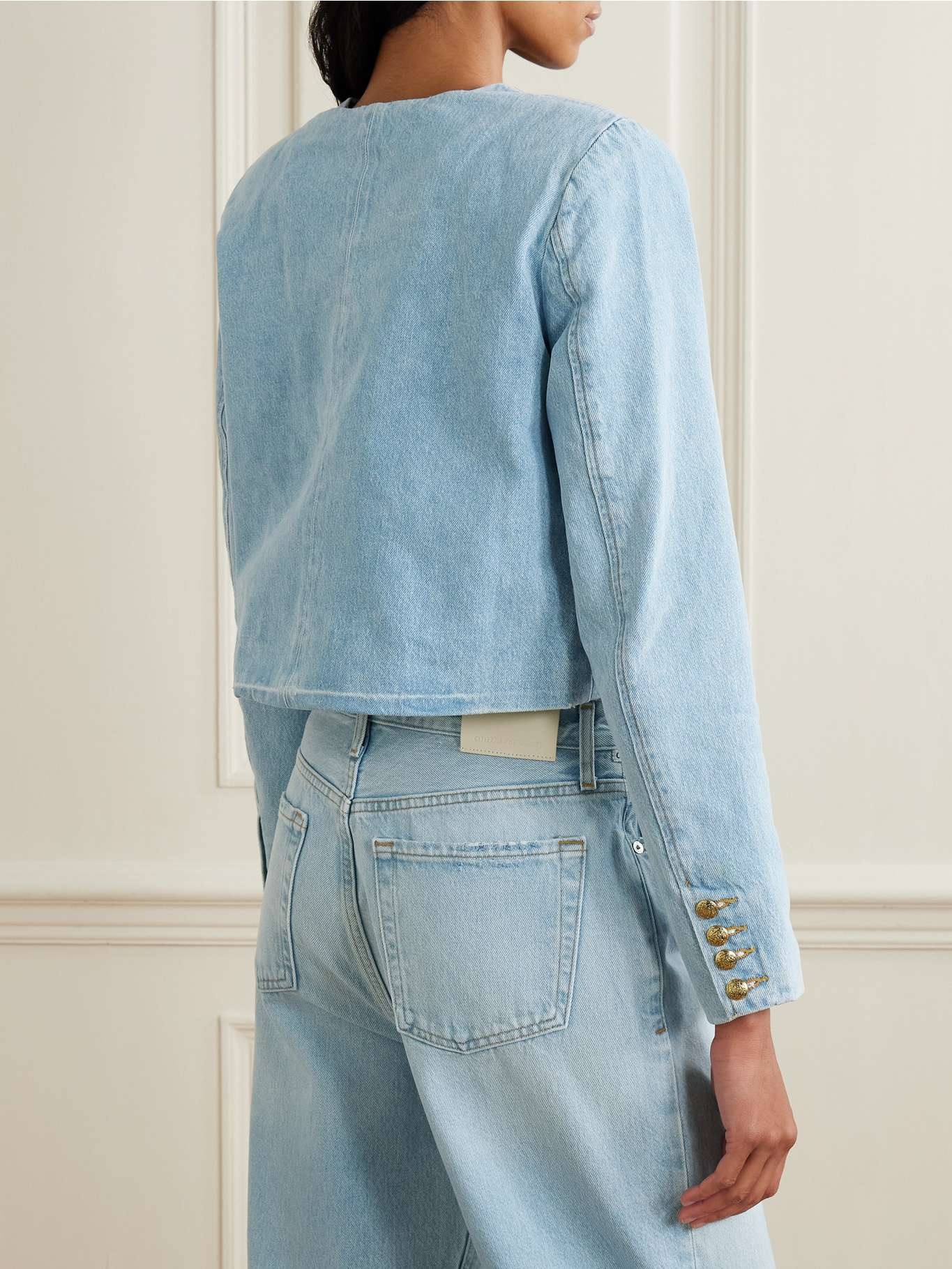 Priah cropped denim jacket Light denim - 4