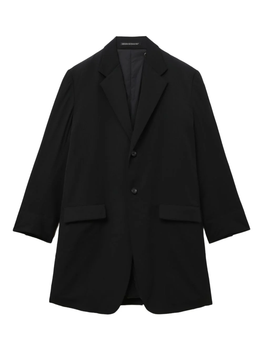 single-breasted wool coat - 1