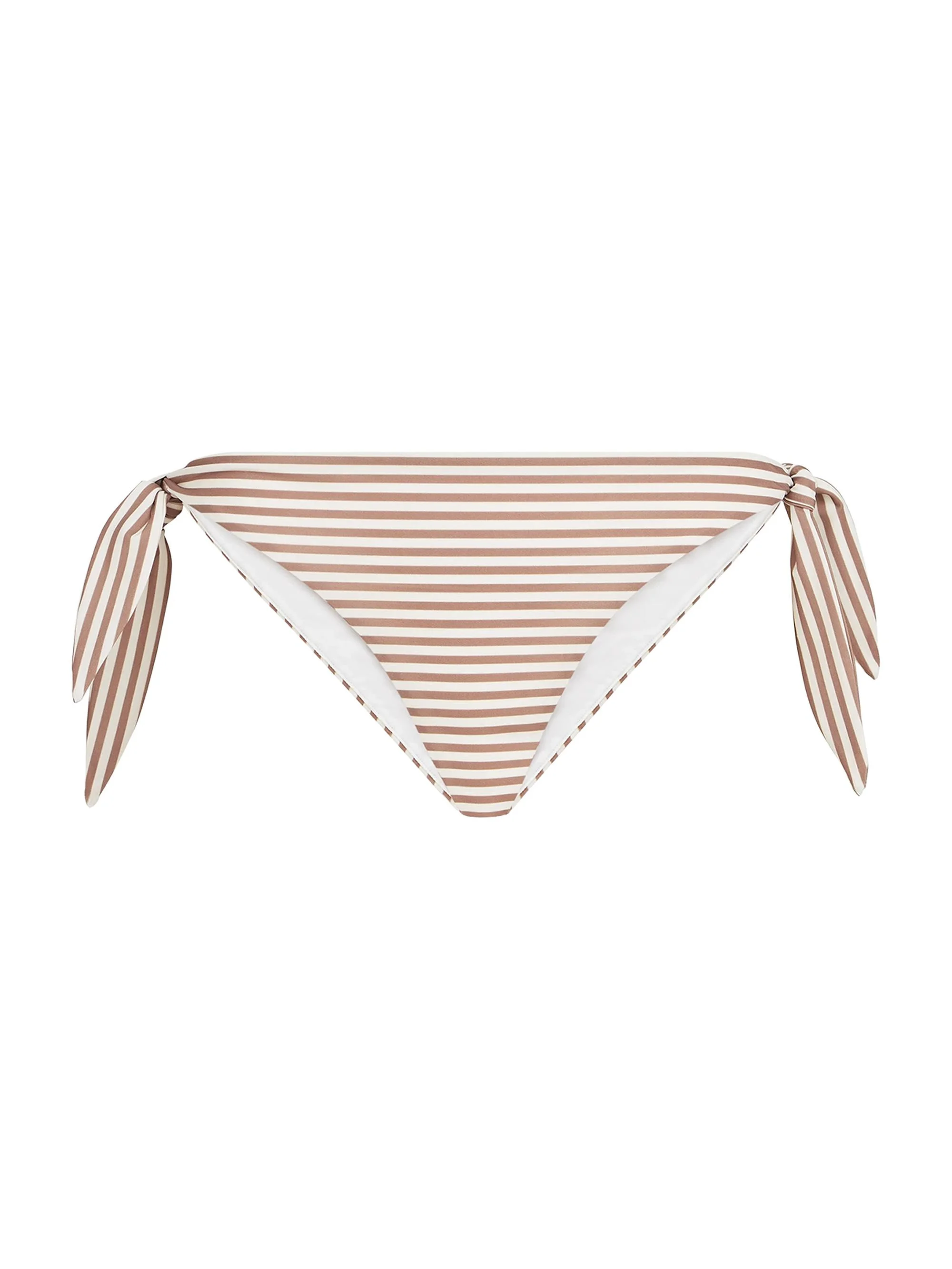 Women's Striped Techno Jersey Bikini Bottoms - Beige - 1