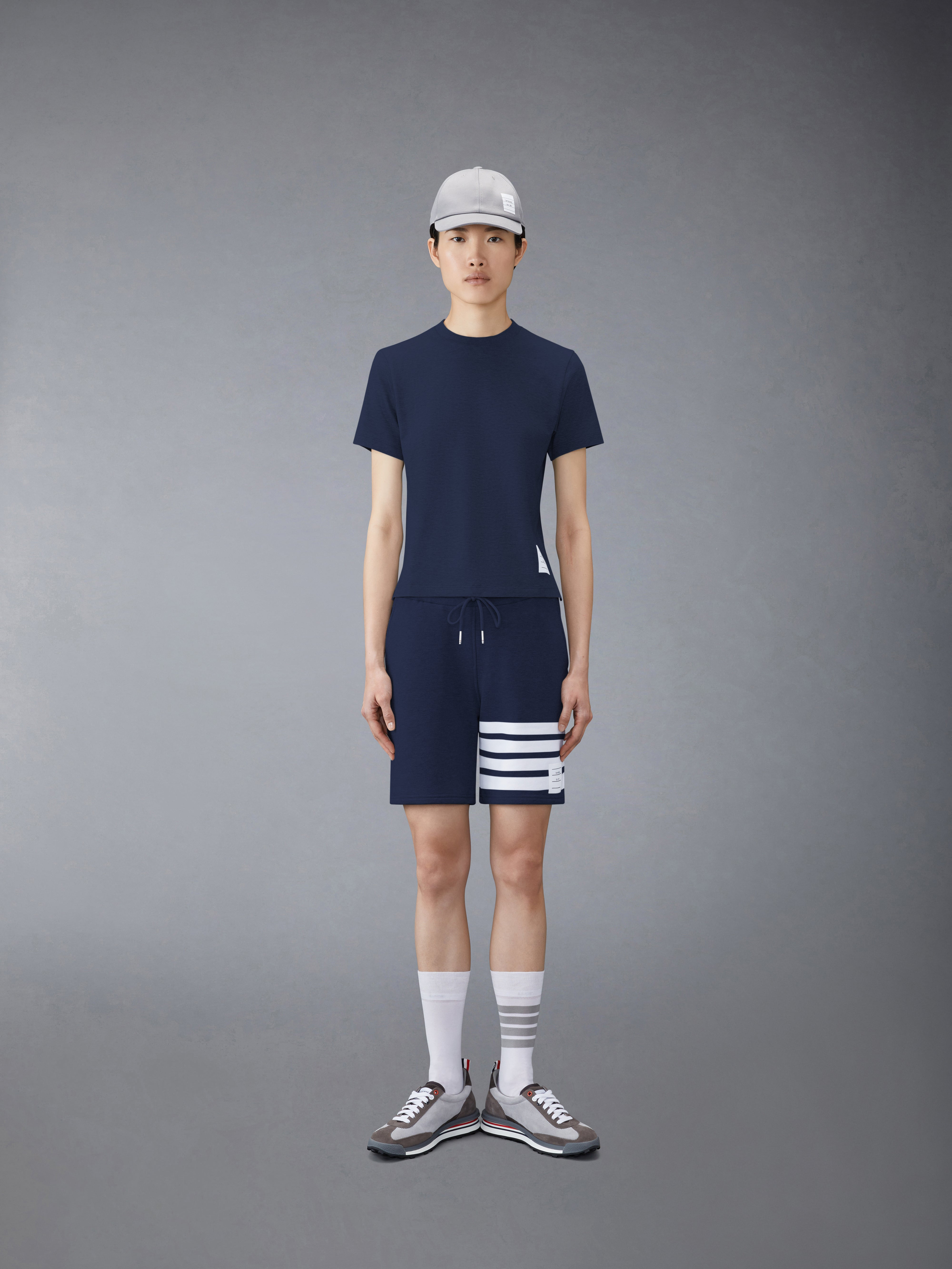 four-bar stripe track shorts - 4