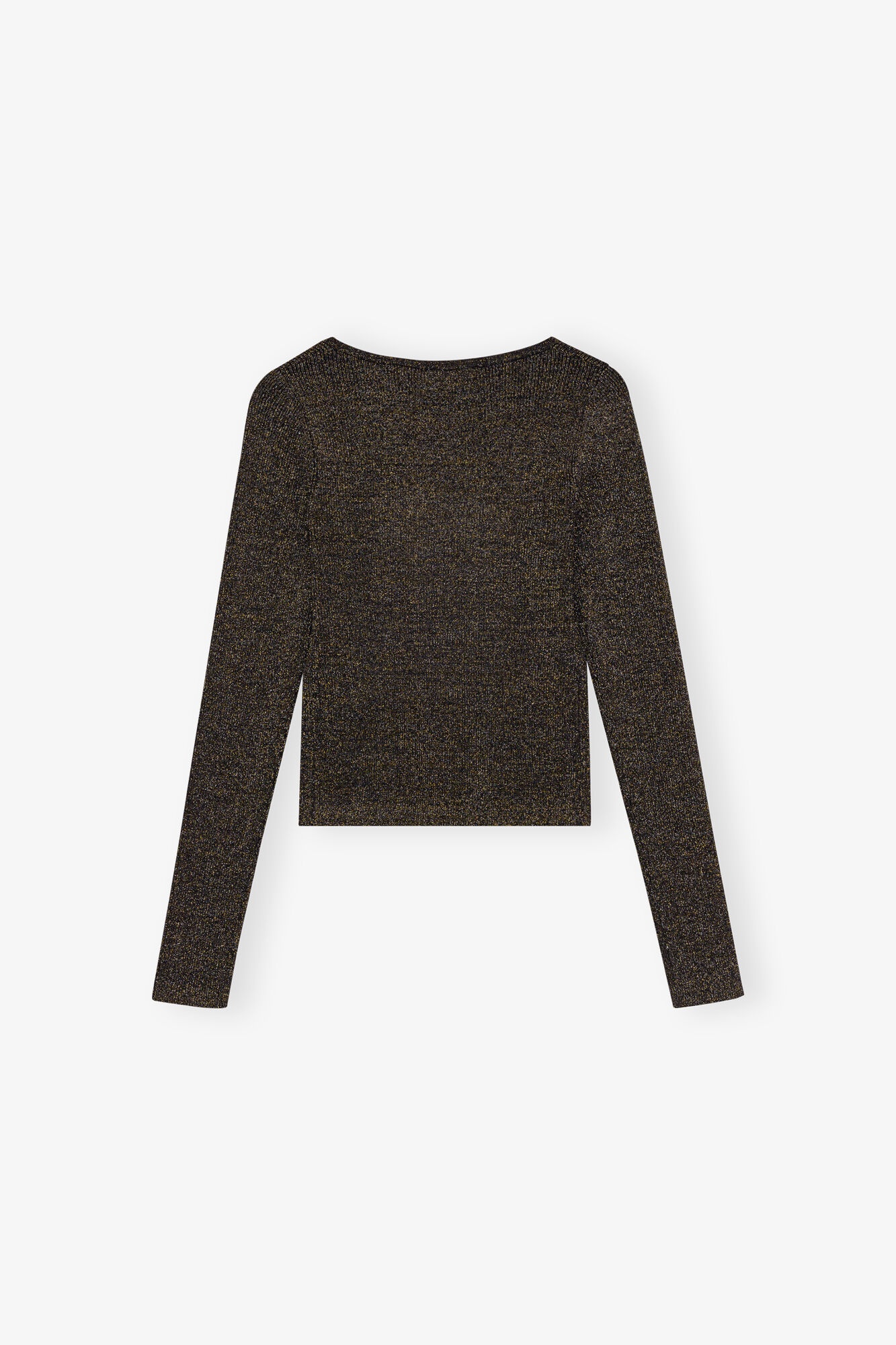 BLACK AND GOLD SPARKLE TIE STRING CARDIGAN - 7