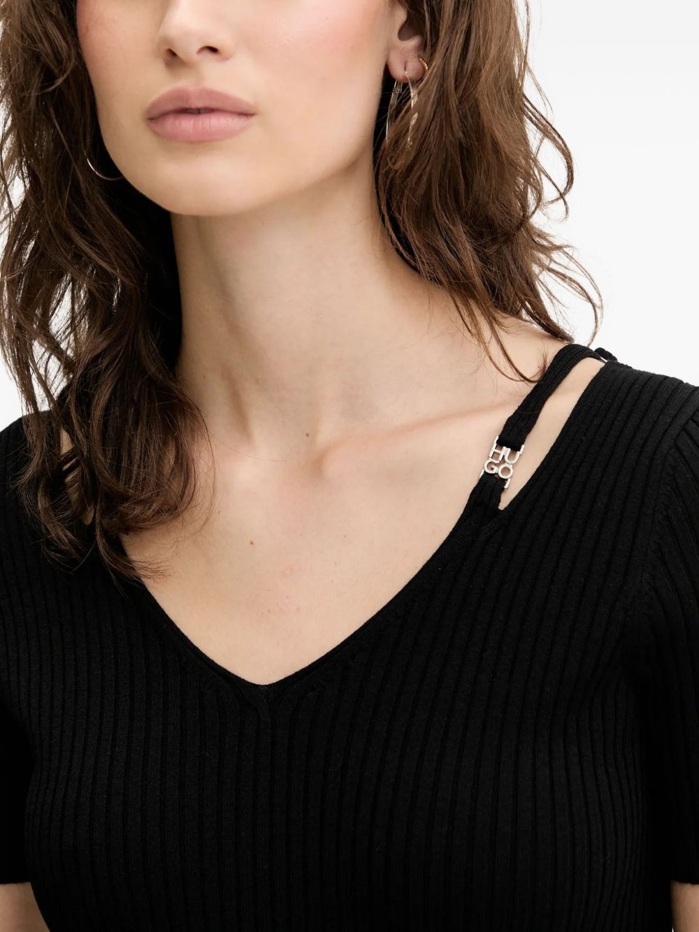 cut-out ribbed top - 4