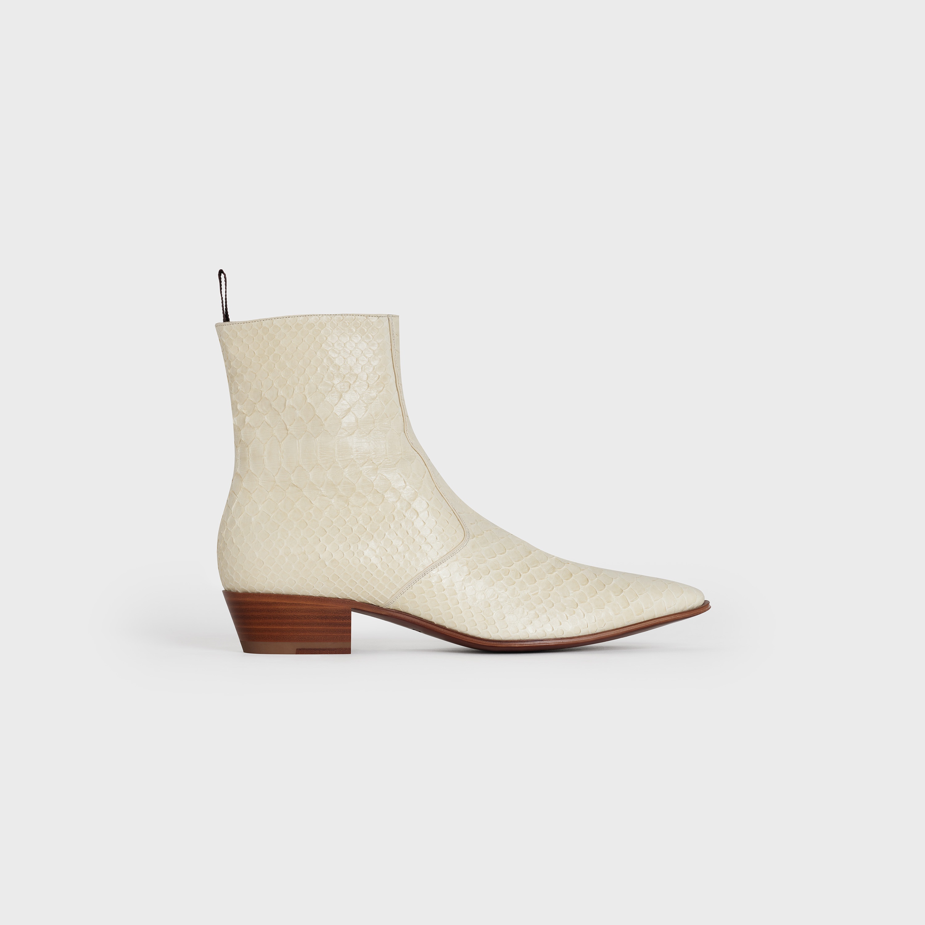 CELINE JACNO ZIPPED BOOT IN SHINY PYTHON - 1